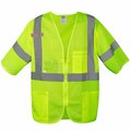 Cordova COR-BRITE Class 3 Vests, Lime Polyester Mesh Fabric, 4XL V30014XL
